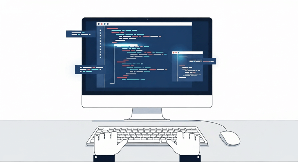 コーディングやソフトウェア開発を行う開発者。